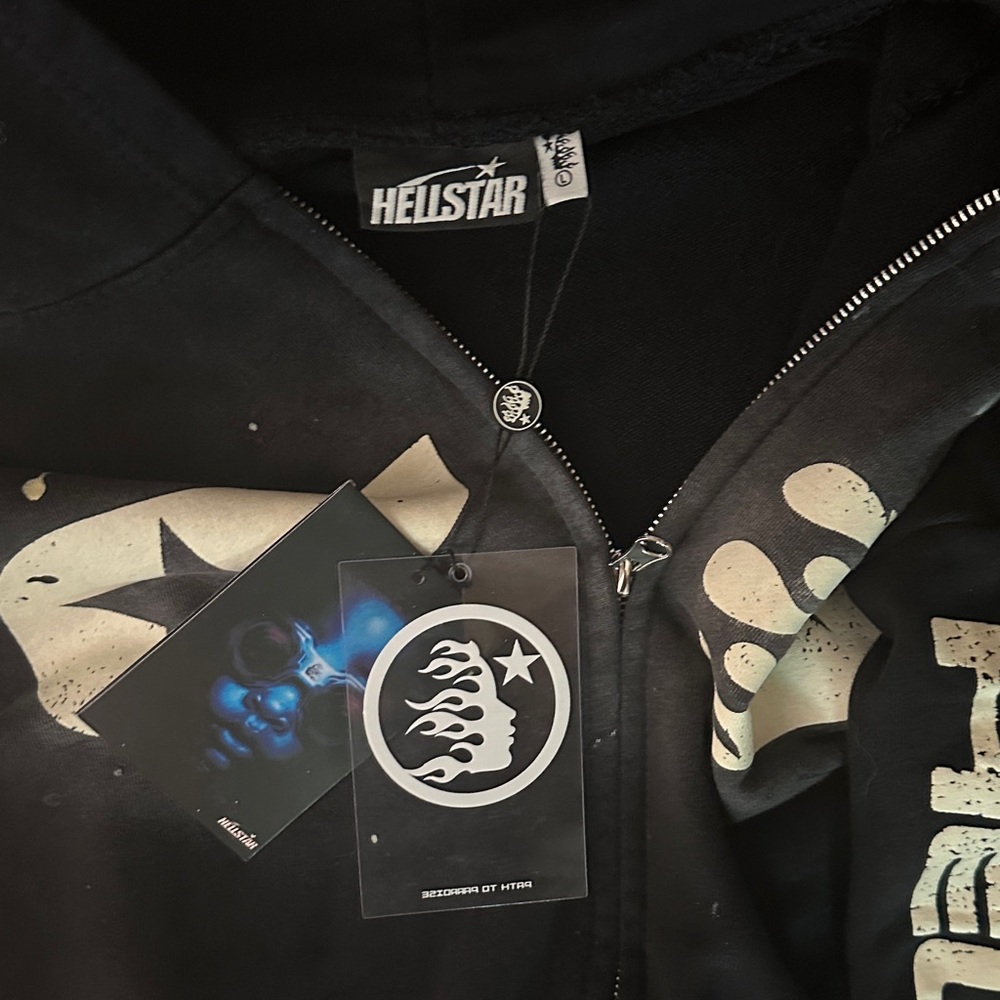 Black Hellstar Zip-Up Jacket - image 2
